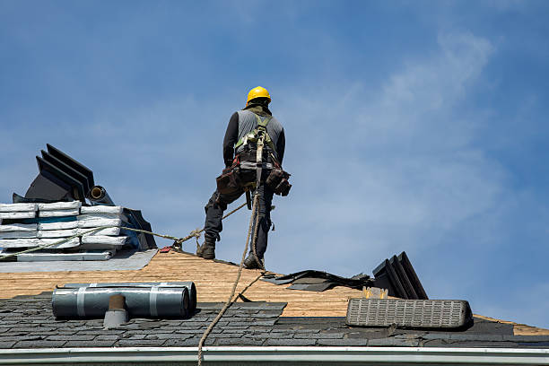 Professional Flat Roof Repair technician working in Bruce, MS